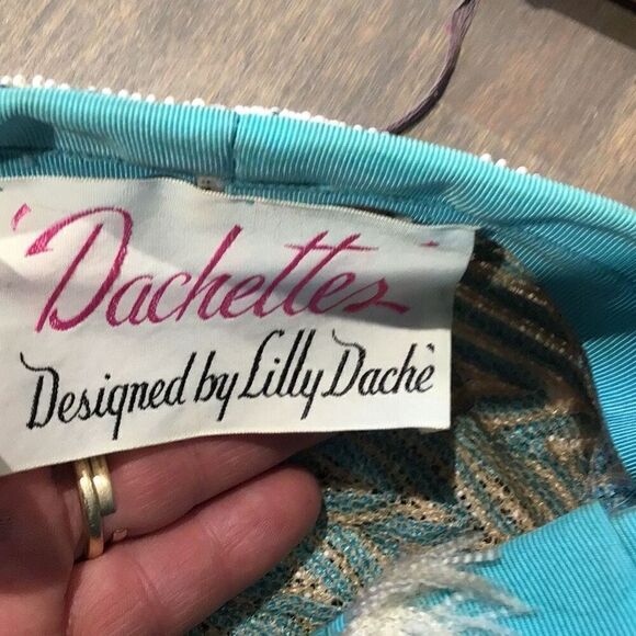 Beautiful vintage Lilly DACHE Dachetts beaded ladies hat